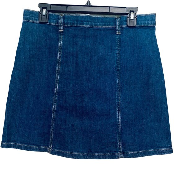 GAP Women’s Skirt Blue Jean Mini Dark Wash Sz 27” Boho Indie Sleaze Grunge Y2k - Picture 6 of 12